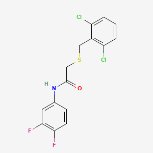 molecular formula C15H11Cl2F2NOS B4719905 2-[(2,6-dichlorobenzyl)thio]-N-(3,4-difluorophenyl)acetamide 