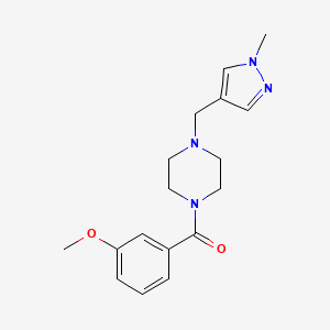 molecular formula C17H22N4O2 B4719908 1-(3-methoxybenzoyl)-4-[(1-methyl-1H-pyrazol-4-yl)methyl]piperazine 