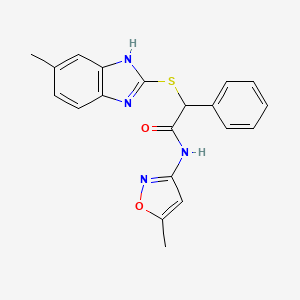 2-[(5-methyl-1H-benzimidazol-2-yl)thio]-N-(5-methyl-3-isoxazolyl)-2-phenylacetamide