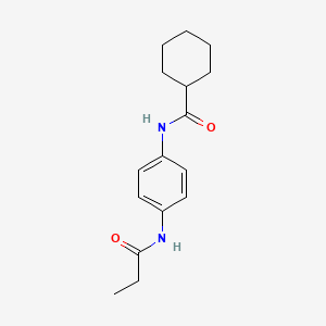 molecular formula C16H22N2O2 B4719913 N-[4-(propionylamino)phenyl]cyclohexanecarboxamide 