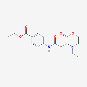 ethyl 4-{[(4-ethyl-2-oxo-3-morpholinyl)acetyl]amino}benzoate