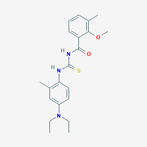 N-({[4-(diethylamino)-2-methylphenyl]amino}carbonothioyl)-2-methoxy-3-methylbenzamide