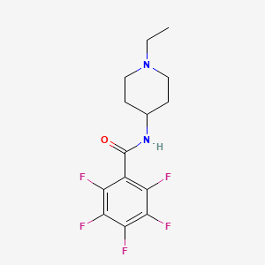 molecular formula C14H15F5N2O B4719951 N-(1-ethyl-4-piperidinyl)-2,3,4,5,6-pentafluorobenzamide 