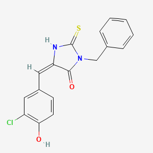 molecular formula C17H13ClN2O2S B4719964 3-benzyl-5-(3-chloro-4-hydroxybenzylidene)-2-thioxo-4-imidazolidinone 