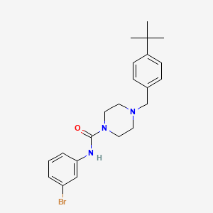 molecular formula C22H28BrN3O B4719970 N-(3-bromophenyl)-4-(4-tert-butylbenzyl)-1-piperazinecarboxamide 