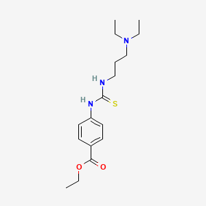 molecular formula C17H27N3O2S B4719976 ethyl 4-[({[3-(diethylamino)propyl]amino}carbonothioyl)amino]benzoate 
