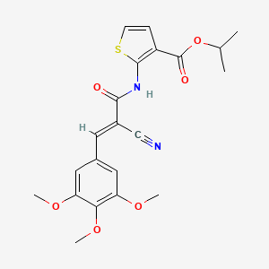 molecular formula C21H22N2O6S B4719977 isopropyl 2-{[2-cyano-3-(3,4,5-trimethoxyphenyl)acryloyl]amino}-3-thiophenecarboxylate 