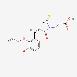 3-{5-[2-(allyloxy)-3-methoxybenzylidene]-4-oxo-2-thioxo-1,3-thiazolidin-3-yl}propanoic acid