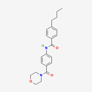 molecular formula C22H26N2O3 B4719990 4-butyl-N-[4-(4-morpholinylcarbonyl)phenyl]benzamide 