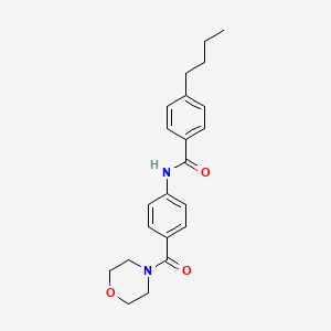 molecular formula C22H26N2O3 B4719990 4-butyl-N-[4-(morpholine-4-carbonyl)phenyl]benzamide 