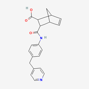 molecular formula C21H20N2O3 B4720001 3-({[4-(4-pyridinylmethyl)phenyl]amino}carbonyl)bicyclo[2.2.1]hept-5-ene-2-carboxylic acid 