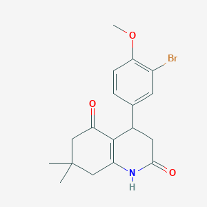 molecular formula C18H20BrNO3 B4720011 4-(3-bromo-4-methoxyphenyl)-7,7-dimethyl-4,6,7,8-tetrahydro-2,5(1H,3H)-quinolinedione 