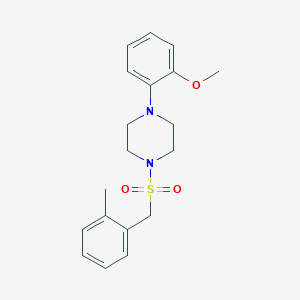 molecular formula C19H24N2O3S B4720039 1-(2-methoxyphenyl)-4-[(2-methylbenzyl)sulfonyl]piperazine 