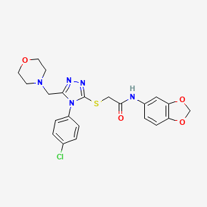 N-1,3-benzodioxol-5-yl-2-{[4-(4-chlorophenyl)-5-(4-morpholinylmethyl)-4H-1,2,4-triazol-3-yl]thio}acetamide