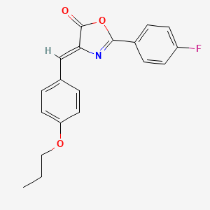 molecular formula C19H16FNO3 B4720087 2-(4-fluorophenyl)-4-(4-propoxybenzylidene)-1,3-oxazol-5(4H)-one 