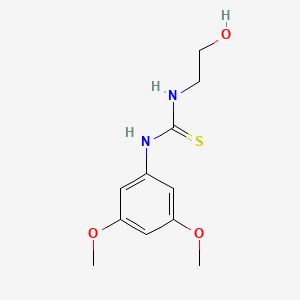 molecular formula C11H16N2O3S B4720116 N-(3,5-dimethoxyphenyl)-N'-(2-hydroxyethyl)thiourea 