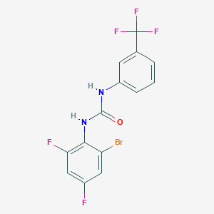 molecular formula C14H8BrF5N2O B4720126 N-(2-bromo-4,6-difluorophenyl)-N'-[3-(trifluoromethyl)phenyl]urea 