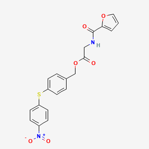 molecular formula C20H16N2O6S B4720132 4-[(4-nitrophenyl)thio]benzyl N-2-furoylglycinate 