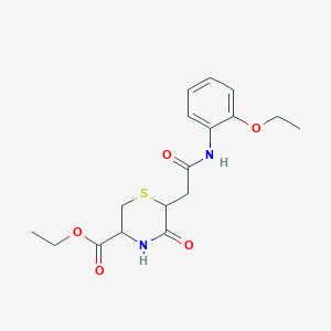 molecular formula C17H22N2O5S B4720143 ethyl 6-{2-[(2-ethoxyphenyl)amino]-2-oxoethyl}-5-oxo-3-thiomorpholinecarboxylate 