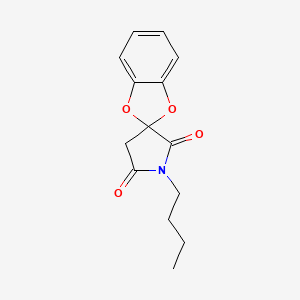 molecular formula C14H15NO4 B4720151 1'-butyl-2'H,5'H-spiro[1,3-benzodioxole-2,3'-pyrrolidine]-2',5'-dione 