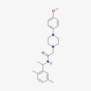 molecular formula C23H31N3O2 B4720155 N-[1-(2,5-dimethylphenyl)ethyl]-2-[4-(4-methoxyphenyl)-1-piperazinyl]acetamide 