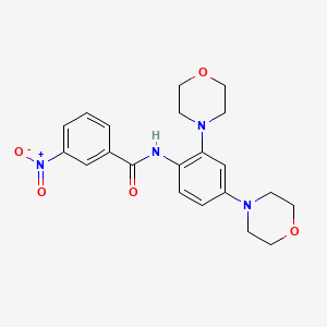 molecular formula C21H24N4O5 B4720212 N-(2,4-di-4-morpholinylphenyl)-3-nitrobenzamide 