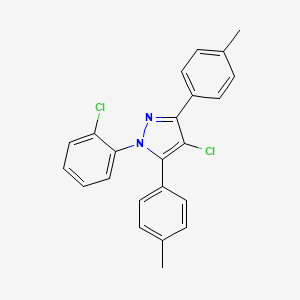 4-chloro-1-(2-chlorophenyl)-3,5-bis(4-methylphenyl)-1H-pyrazole