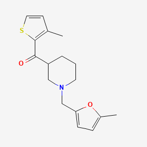 molecular formula C17H21NO2S B4720234 {1-[(5-methyl-2-furyl)methyl]-3-piperidinyl}(3-methyl-2-thienyl)methanone 