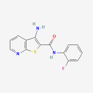 molecular formula C14H10FN3OS B4720317 3-amino-N-(2-fluorophenyl)thieno[2,3-b]pyridine-2-carboxamide 