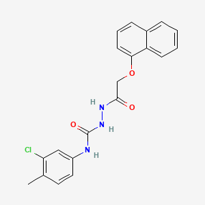 molecular formula C20H18ClN3O3 B4720363 N-(3-chloro-4-methylphenyl)-2-[(1-naphthyloxy)acetyl]hydrazinecarboxamide 