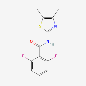 molecular formula C12H10F2N2OS B4720369 N-(4,5-dimethyl-1,3-thiazol-2-yl)-2,6-difluorobenzamide 