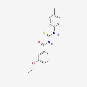 molecular formula C18H20N2O2S B4720387 N-{[(4-methylphenyl)amino]carbonothioyl}-3-propoxybenzamide 