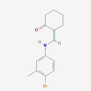 molecular formula C14H16BrNO B4720413 2-{[(4-bromo-3-methylphenyl)amino]methylene}cyclohexanone 