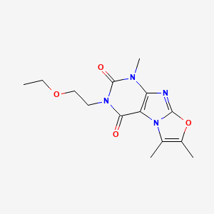 molecular formula C14H18N4O4 B4720419 3-(2-ethoxyethyl)-1,6,7-trimethyl[1,3]oxazolo[2,3-f]purine-2,4(1H,3H)-dione 