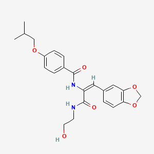 N-(2-(1,3-benzodioxol-5-yl)-1-{[(2-hydroxyethyl)amino]carbonyl}vinyl)-4-isobutoxybenzamide