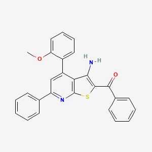 molecular formula C27H20N2O2S B4720439 [3-amino-4-(2-methoxyphenyl)-6-phenylthieno[2,3-b]pyridin-2-yl](phenyl)methanone 