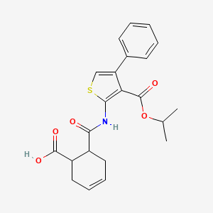 6-({[3-(isopropoxycarbonyl)-4-phenyl-2-thienyl]amino}carbonyl)-3-cyclohexene-1-carboxylic acid