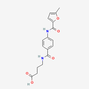 molecular formula C17H18N2O5 B4720461 4-({4-[(5-methyl-2-furoyl)amino]benzoyl}amino)butanoic acid 