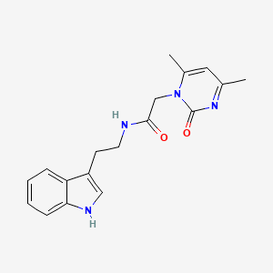 molecular formula C18H20N4O2 B4720473 2-(4,6-dimethyl-2-oxo-1(2H)-pyrimidinyl)-N-[2-(1H-indol-3-yl)ethyl]acetamide 