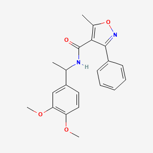 molecular formula C21H22N2O4 B4720492 N-[1-(3,4-dimethoxyphenyl)ethyl]-5-methyl-3-phenyl-4-isoxazolecarboxamide 