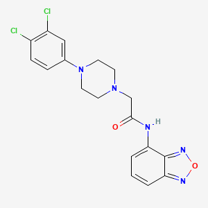molecular formula C18H17Cl2N5O2 B4720500 N-2,1,3-benzoxadiazol-4-yl-2-[4-(3,4-dichlorophenyl)-1-piperazinyl]acetamide 
