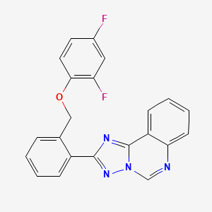 molecular formula C22H14F2N4O B4720505 2-{2-[(2,4-difluorophenoxy)methyl]phenyl}[1,2,4]triazolo[1,5-c]quinazoline 