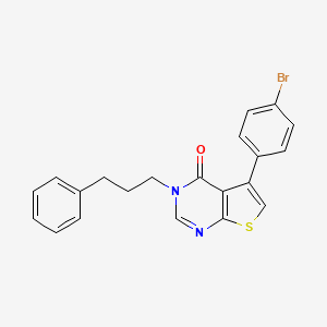molecular formula C21H17BrN2OS B4720510 5-(4-bromophenyl)-3-(3-phenylpropyl)thieno[2,3-d]pyrimidin-4(3H)-one 