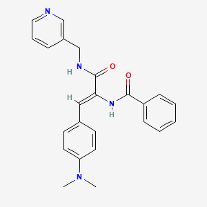 molecular formula C24H24N4O2 B4720524 N-(2-[4-(dimethylamino)phenyl]-1-{[(3-pyridinylmethyl)amino]carbonyl}vinyl)benzamide 