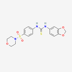 N-1,3-benzodioxol-5-yl-N'-[4-(4-morpholinylsulfonyl)phenyl]thiourea