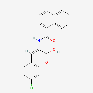 molecular formula C20H14ClNO3 B4720569 3-(4-chlorophenyl)-2-(1-naphthoylamino)acrylic acid 