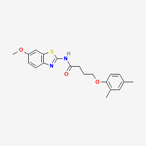 molecular formula C20H22N2O3S B4720592 4-(2,4-dimethylphenoxy)-N-(6-methoxy-1,3-benzothiazol-2-yl)butanamide 