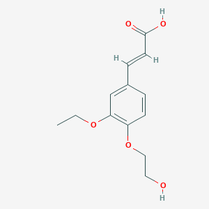 molecular formula C13H16O5 B4720597 3-[3-ethoxy-4-(2-hydroxyethoxy)phenyl]acrylic acid 