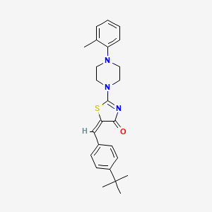 molecular formula C25H29N3OS B4720611 5-(4-tert-butylbenzylidene)-2-[4-(2-methylphenyl)-1-piperazinyl]-1,3-thiazol-4(5H)-one 