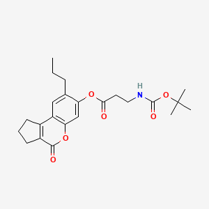 molecular formula C23H29NO6 B4720618 4-oxo-8-propyl-1,2,3,4-tetrahydrocyclopenta[c]chromen-7-yl N-(tert-butoxycarbonyl)-beta-alaninate 